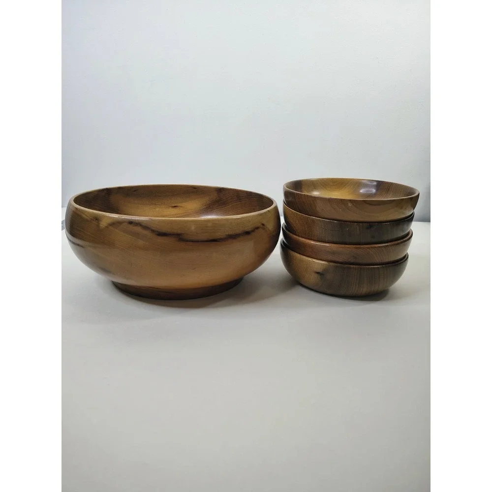 Vintage Myrtlewood Oregon Bowl Set of 4